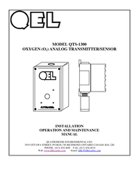 Thumbnail of document Manual - QTS-1300 Series Oxygen Transmitter/Sensors